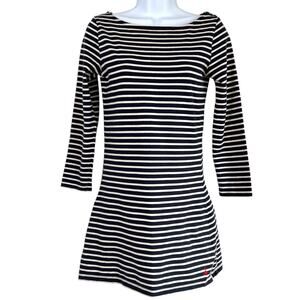 Jack Wills Womens Breton Stripe Boat Neck  T-Shirt Mini Dress Size 4 Nautical‎